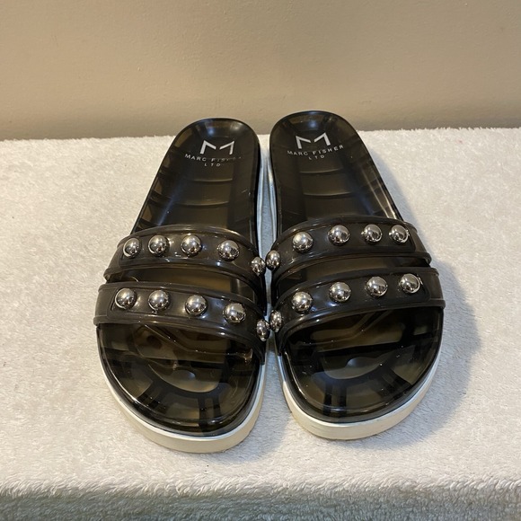 Marc Fisher LTD Womens 9 Trent Embellished Flats Slide Sandals Shoes‎ BHFO5675 - Picture 4 of 7